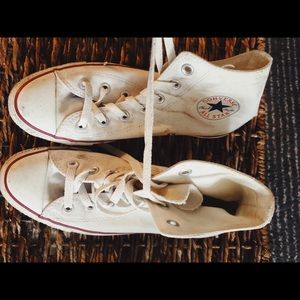 White Converse Hightops